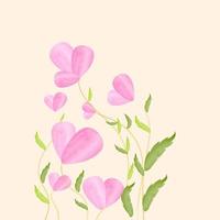 Blumen- Rose Blume Aquarell Stil Hintergrund Vektor Illustration