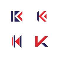 Buchstabe k-Logo-Vektorvorlage, kreatives k-Buchstaben-Anfangslogo-Design vektor