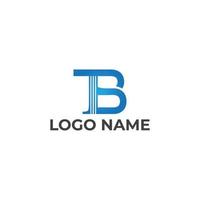 vektor brev tb monogram logotyp design begrepp