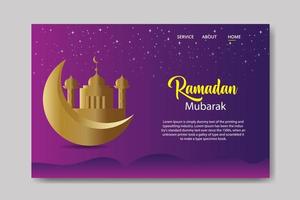 Ramadan kareem Sozial Medien Banner und Startseite Design vektor