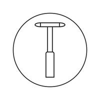 Neurologe Hammer linear Symbol. Medizin, Neurologie vektor