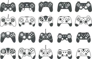 spel kontrollant silhuett, spel kontrollant svg, video spel joystick, joypad svg, spelar enhet, spel trösta vektor illustration.