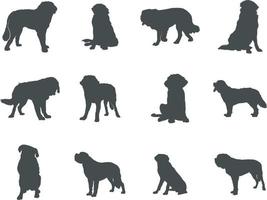 Heilige bernard Hund Silhouette, Heilige bernard Silhouetten, Heilige bernard SVG, Heilige bernard Vektor