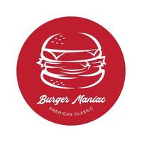 Burger Vektor Illustration Design, perfekt zum schnell Essen Burger Geschäft Logo Design