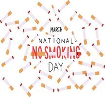 nationell Nej rökning dag vektor illustration.