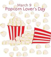popcorn älskarens dag vektor illustration.