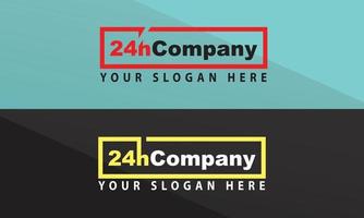 24 h Unternehmen Logo, Logo Satz, Geschäft Symbol vektor