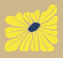 abstrakt Hand gezeichnet ästhetisch Blume Illustration. botanisch retro Konzept Symbol, perfekt zum Postkarten, Mauer Kunst, Banner, Hintergrund usw. vektor