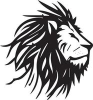 schwarz und Weiß Löwe Logo, Löwe Aufkleber, Löwe tätowieren vektor