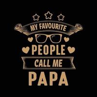 Papa Typografie T-Shirt Design kostenloser Vektor