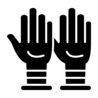 schützend Handschuhe Symbol Stil vektor