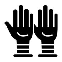 skyddande handskar ikon stil vektor