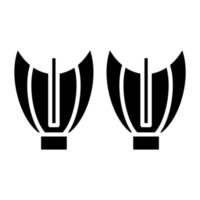 Flosse Schwimmen Symbol Stil vektor