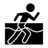 aqua Joggen Symbol Stil vektor