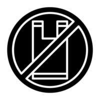 Nein Plastik Symbol Stil vektor