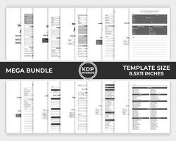 kdp Innere Schönheit Routine Planer, Kind medizinisch Aufzeichnung Logbuch, Crossfit Wod Tagebuch, Familie Camping Checkliste Notizbuch einzigartig bündeln Vorlage Design vektor