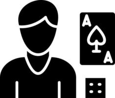 hasardspel missbruk ikon stil vektor