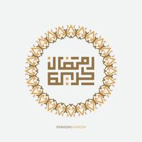 Ramadan kareem Arabisch Kalligraphie Gruß Karte. Übersetzung, großzügig Ramadan vektor