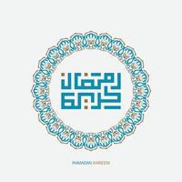 ramadan kareem arabicum kalligrafi hälsning kort. översättning, generös ramadan vektor