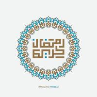 Ramadan kareem Arabisch Kalligraphie Gruß Karte. Übersetzung, großzügig Ramadan vektor