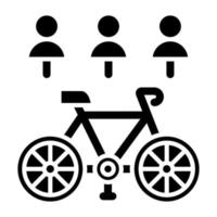 elektrisk cykel dela med sig ikon stil vektor