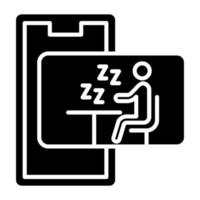 Schlaf Symbol Stil vektor