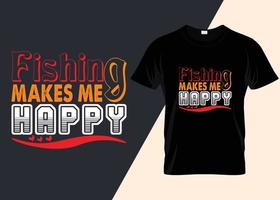 trendig beställnings- jakt camping fiske t-shirt design, fiske typografi t-shirt design, minimalistisk t-shirt design vektor