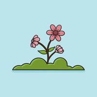 frisch Blume Logo Design Illustration vektor