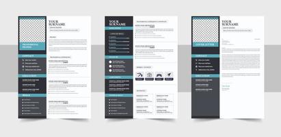 återuppta mall design för företags- jobb applikationer, kreativ CV återuppta mallar vektor design omslag brev jobb tillämpningar färger, CV design, multipurpose återuppta design