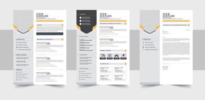 återuppta mall design för företags- jobb applikationer, kreativ CV återuppta mallar vektor design omslag brev jobb tillämpningar färger, CV design, multipurpose återuppta design, och premie mönster