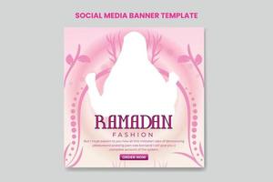 Ramadan Werbung Rabatt Einkaufen E-Commerce Werbung Sozial Medien Banner, Werbung Banner Festival Marketing Geschäft Vektor eid Angebot