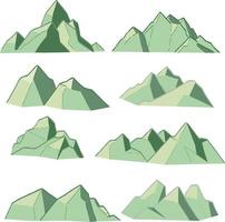 bergen i polygon element vektor bild