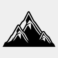 Berg Silhouette - - Vektor Symbol. felsig Spitzen. Berge reicht. schwarz und Weiß Berg Symbol