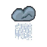 Regen Wolke Pixel Kunst Stil vektor