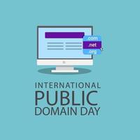 internationell public domain dag firande vektor mall design illustration