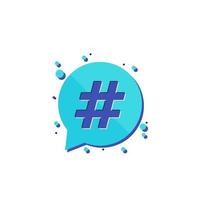 hashtag, trender ikon vektor