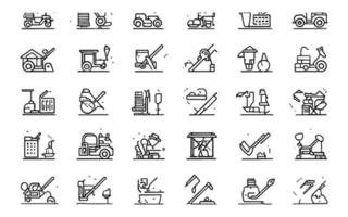 konstruktion ikoner uppsättning. enkel samling av konstruktion relaterad vektor linje ikoner.. verktyg, hus ikoner, byggare, vektor