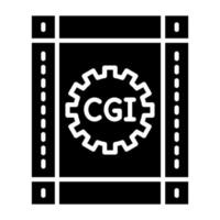 cgi Film Symbol Stil vektor