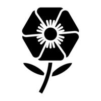 Mohn Symbol Stil vektor