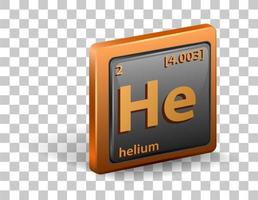 helium kemiskt element vektor