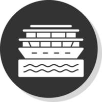 Tragflügelboot-Vektor-Icon-Design vektor