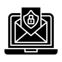 Email Schutz Symbol Stil vektor