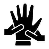 Hand Massage Symbol Stil vektor