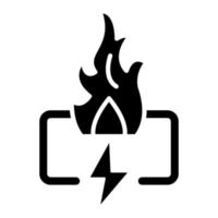 Feuer Energie Symbol Stil vektor