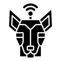 Roboter Hund Symbol Stil vektor