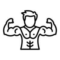 Truhe Muskel Symbol Stil vektor