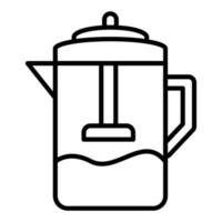 Kaffee Drücken Sie Symbol Stil vektor