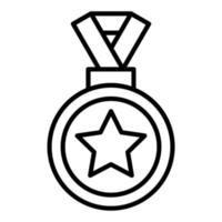 Gold Medaille Symbol Stil vektor