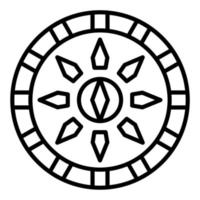 Wikinger Schild Symbol Stil vektor