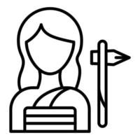 Höhlenfrau Symbol Stil vektor